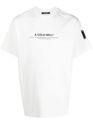 T-shirt con stampa A-cold-wall* bianco