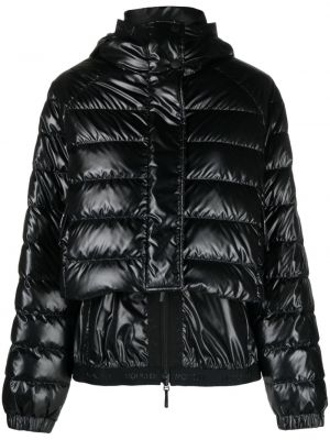 Prošivena pernata jakna Moncler crna