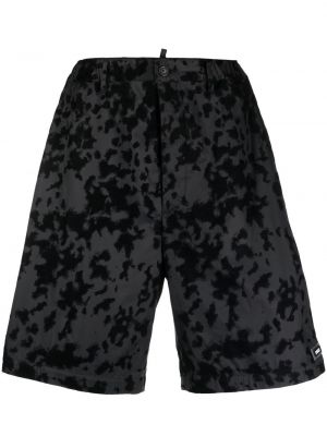 Shorts de sport à imprimé à imprimé camouflage Dsquared2 noir
