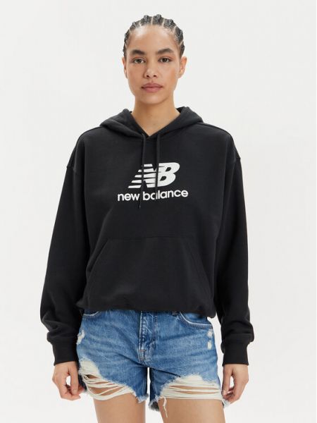 Oversized pulóver New Balance fekete
