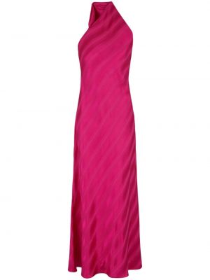 Saténové koktejlkové šaty Emporio Armani ružová