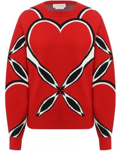 Пуловер из вискозы Alexander Mcqueen, красный