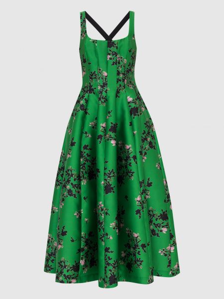 Плаття міді з візерунком Philosophy Di Lorenzo Serafini, зелене