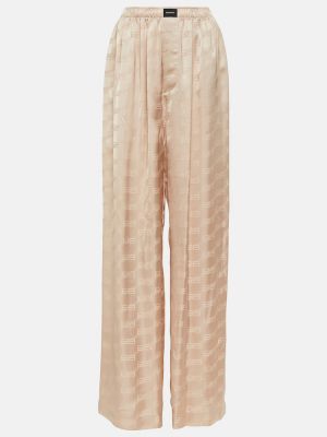 Pantaloni din satin din jacard Balenciaga gri