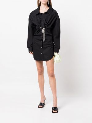 Křišťálové mini šaty Alexander Wang černé