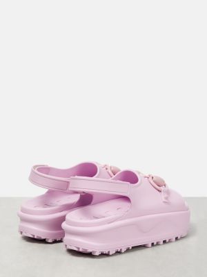 Sandały na platformie Gucci różowe