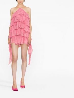 Taškuotas suknele kokteiline Blumarine rožinė