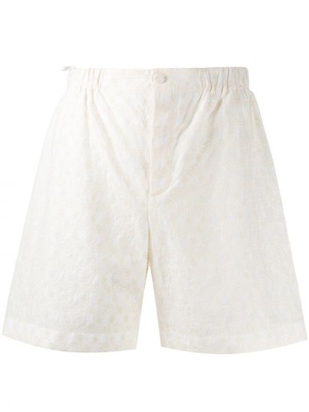 Pantalones cortos con bordado Gucci blanco