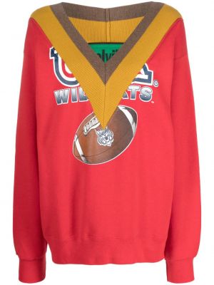 Sweatshirt mit print mit v-ausschnitt Colville rot