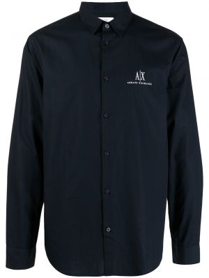 Brodert skjorte Armani Exchange blå