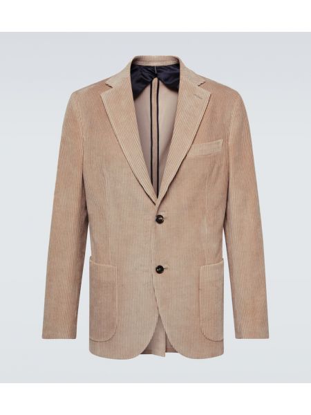 Bomuld fløjlsbukser blazer Incotex beige