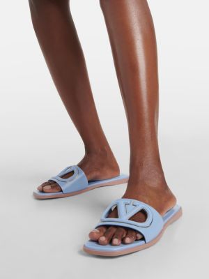 Kožne sandale Valentino Garavani plava