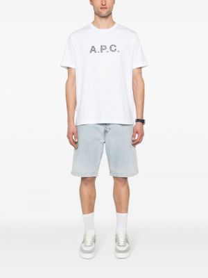 T-shirt aus baumwoll mit print A.p.c. weiß
