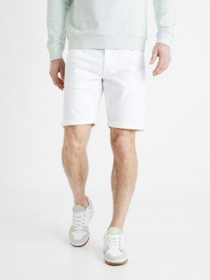 Džínové šortky Celio bílé