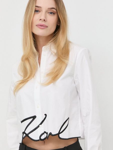 Класична бавовняна сорочка Karl Lagerfeld біла
