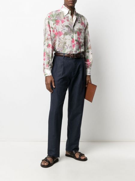 Camisa con botones de flores con estampado Tom Ford