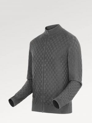 Kardigan na zip Louis Vuitton šedý
