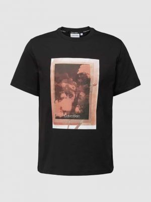 Koszulka z nadrukiem Ck Calvin Klein czarna