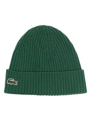 Вълнена шапка Lacoste зелено