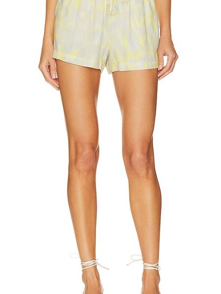 Pantalones cortos con lunares con estampado con volantes Bella Dahl amarillo