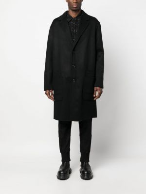 Vlněný kabát Frei-mut černý