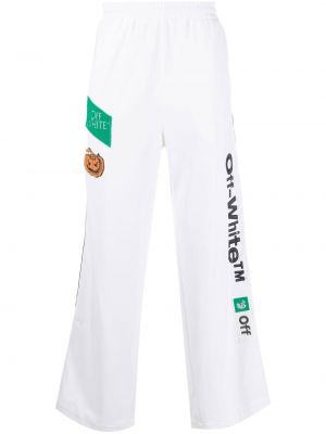 Спортни панталони бродирани Off-white бяло