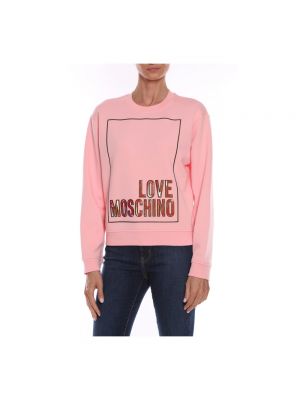 Bluza bawełniana Love Moschino różowa