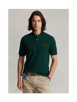 T-shirt slim en coton en mesh Ralph Lauren vert