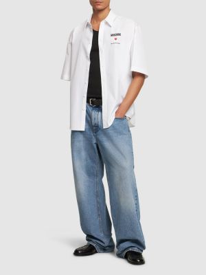 Pamučna košulja Moschino bijela