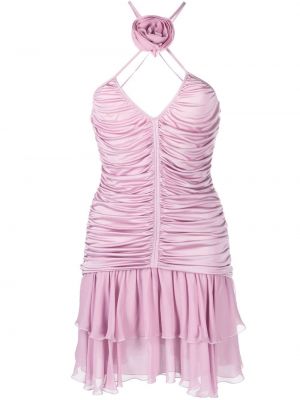 Плисирана мини рокля Blumarine розово