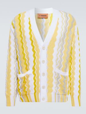 Cardigan en coton à rayures Missoni jaune