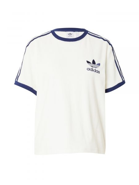 Relaxed тениска на райета Adidas Originals бяло