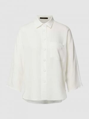 Bluzka w jednolitym kolorze na guziki Windsor biała
