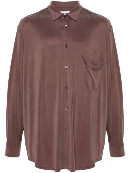 Плетена копринена риза Magliano виолетово