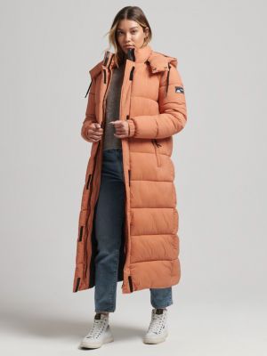 Зимнее пальто Superdry оранжевое
