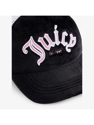 Велюровая кепка Juicy Couture черная
