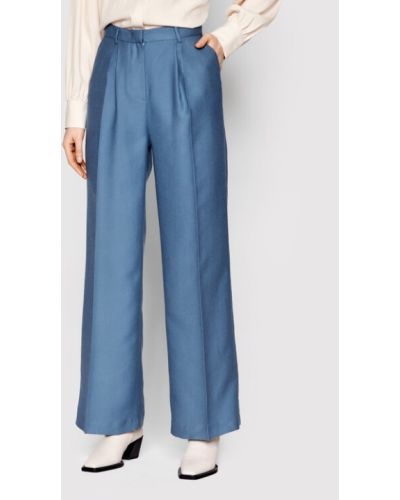 Pantaloni slim fit Sisley albastru
