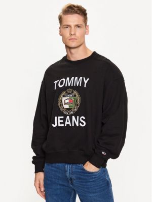 Majica dugih rukava sa dugačkim rukavima Tommy Jeans crna