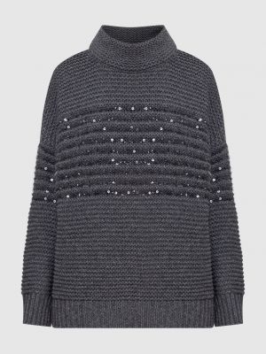 Кашеміровий светр з паєтками Brunello Cucinelli, сірий