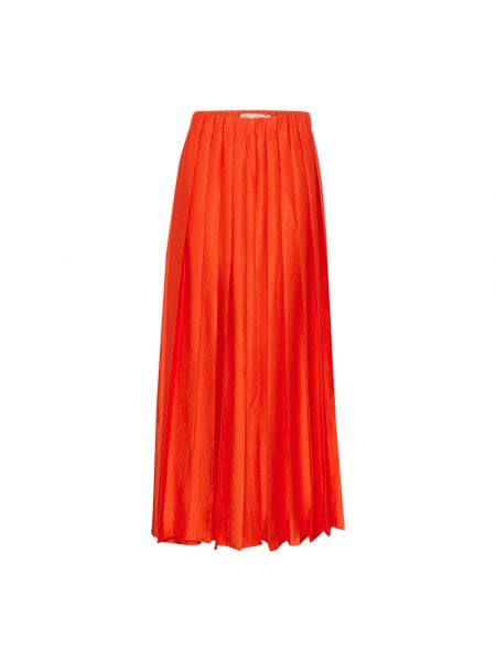 Pomarańczowa spódnica midi plisowana Inwear