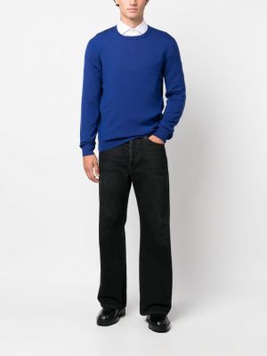 Vilnas džemperis ar apaļu kakla izgriezumu Fay zils