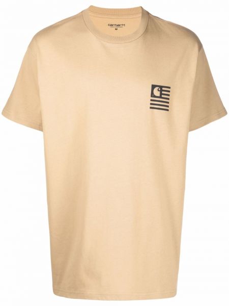 Camiseta con estampado Carhartt Wip marrón