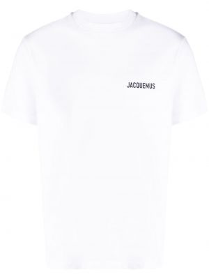Bavlnené tričko s potlačou Jacquemus biela