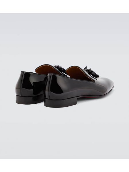 Lakované kožené loafers Christian Louboutin černé