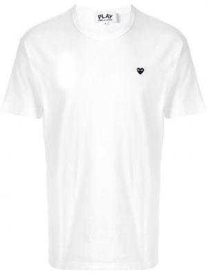 T-shirt brodé Comme Des Garçons Play blanc