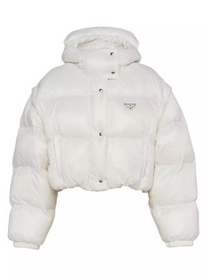 Нейлоновый куртка-трансформер Prada белый