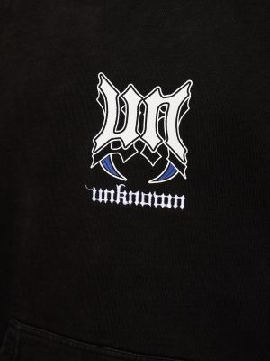 Bluza z kapturem bawełniana w wężowy wzór Unknown czarna
