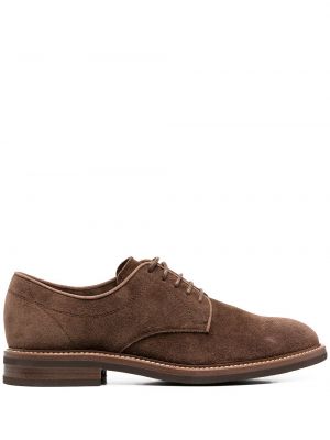 Zapatos oxford de ante Brunello Cucinelli marrón