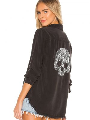 Рубашка Lauren Moshi Sloane Nailhead Skull Button Up Denim, Onyx