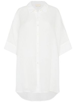 Camisa de lino de viscosa Posse blanco